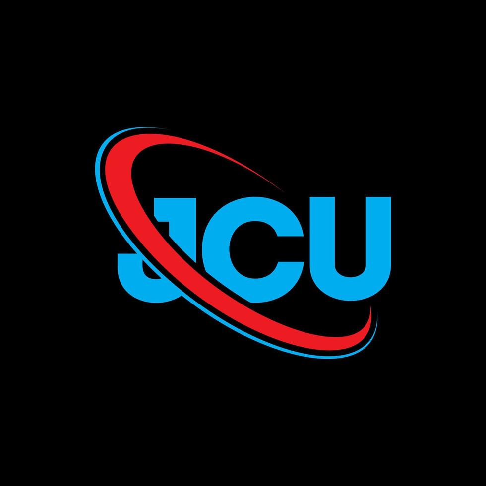 logotipo jcu. carta jcu. design de logotipo de letra jcu. iniciais jcu logotipo ligado com círculo e logotipo monograma em maiúsculas. tipografia jcu para marca de tecnologia, negócios e imóveis. vetor