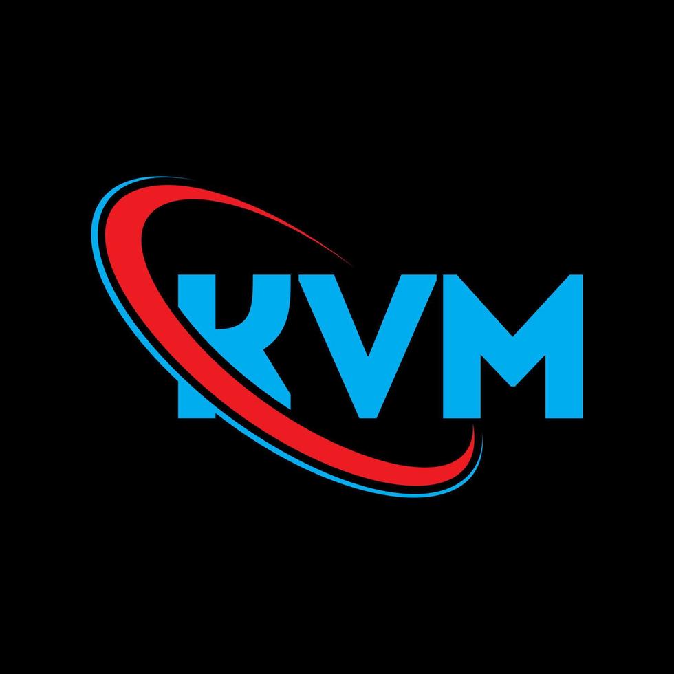 logotipo kvm. carta kvm. design de logotipo de carta kvm. iniciais kvm logotipo ligado com círculo e logotipo monograma maiúsculo. tipografia kvm para marca de tecnologia, negócios e imóveis. vetor