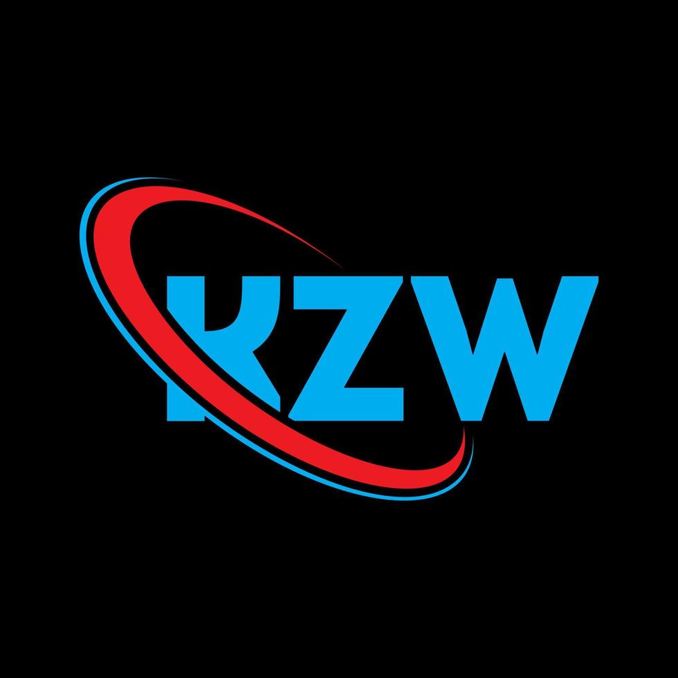 logotipo kzw. letra kzw. design de logotipo de letra kzw. iniciais kzw logotipo ligado com círculo e logotipo monograma maiúsculo. tipografia kzw para marca de tecnologia, negócios e imóveis. vetor