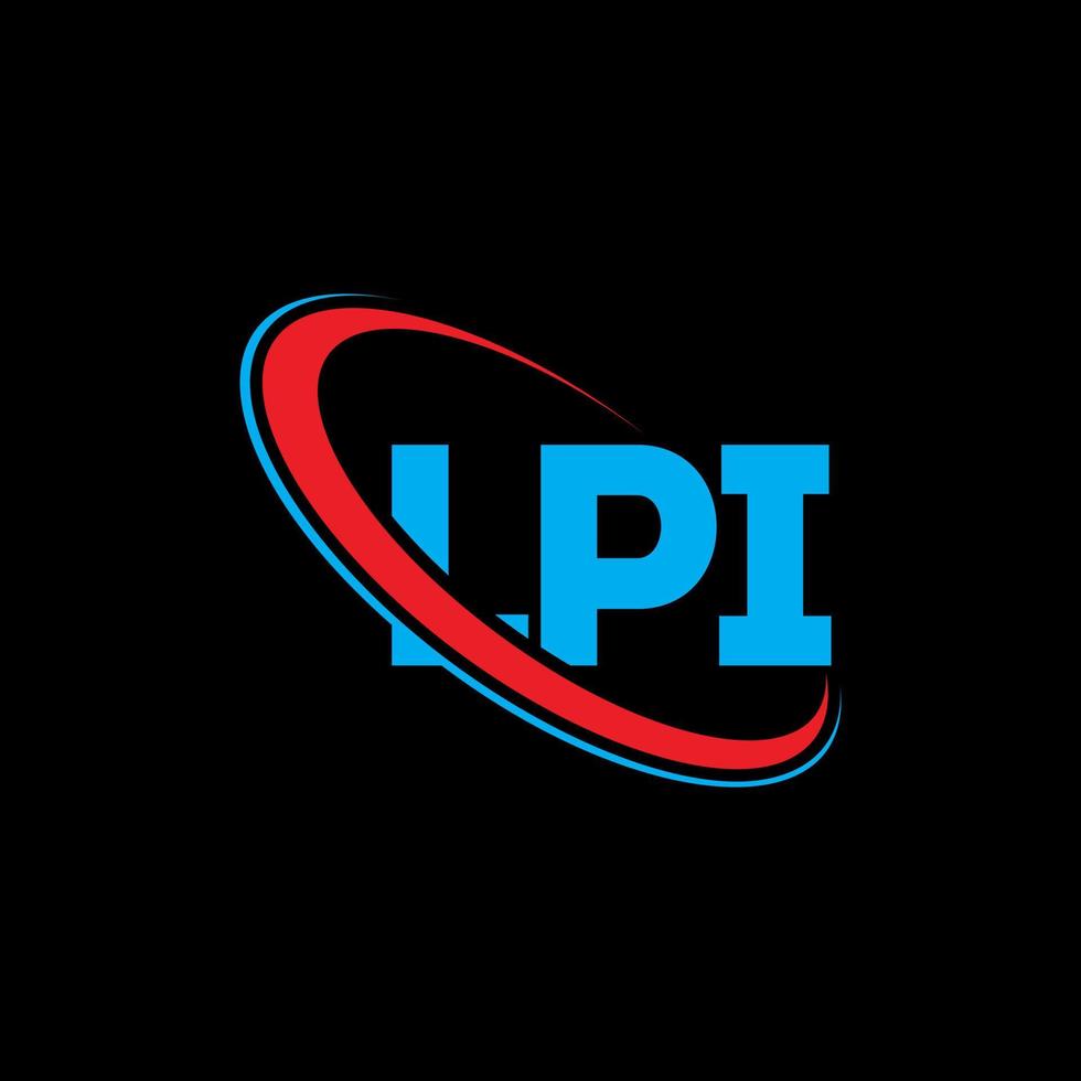 logotipo lp. carta lp. design de logotipo de letra lpi. iniciais lpi logotipo ligado com círculo e logotipo monograma maiúsculo. tipografia lpi para marca de tecnologia, negócios e imóveis. vetor