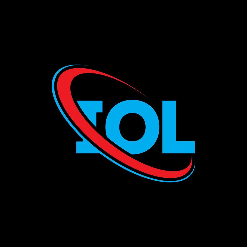 logotipo iolo. letra io. design de logotipo de letra iol. iniciais iol logotipo ligado com círculo e logotipo monograma em maiúsculas. tipografia iol para marca de tecnologia, negócios e imóveis. vetor