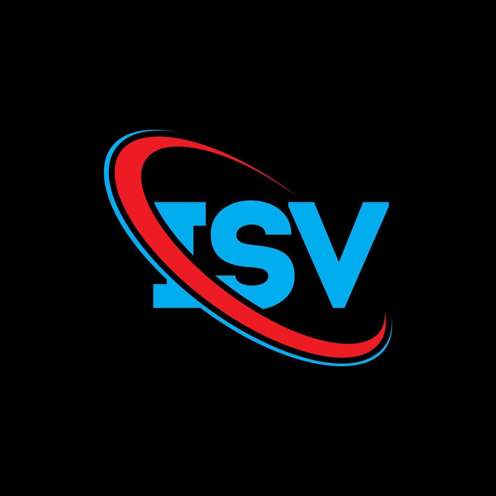 logotipo isv. carta isv. design de logotipo de carta isv. iniciais isv logotipo vinculado com círculo e logotipo monograma em maiúsculas. tipografia isv para marca de tecnologia, negócios e imóveis. vetor