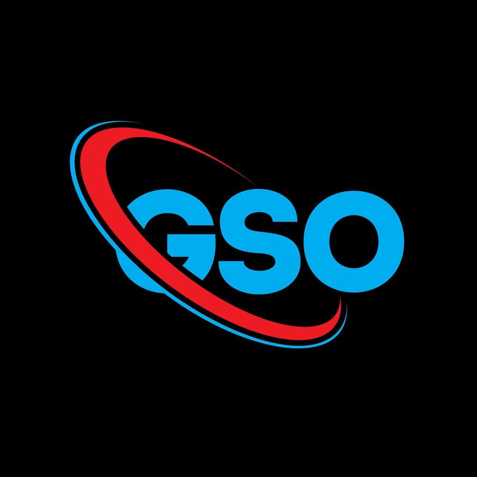 logotipo gso. carta gso. design de logotipo de carta gso. iniciais gso logotipo ligado com círculo e logotipo monograma maiúsculo. tipografia gso para marca de tecnologia, negócios e imóveis. vetor