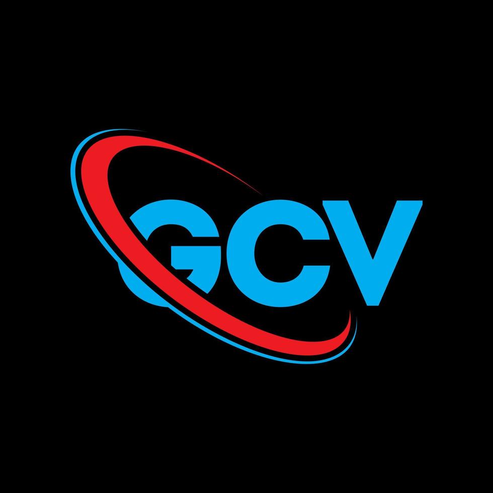 logotipo gv. carta gv. design de logotipo de carta gcv. iniciais gcv logotipo ligado com círculo e logotipo monograma maiúsculo. tipografia gcv para marca de tecnologia, negócios e imóveis. vetor