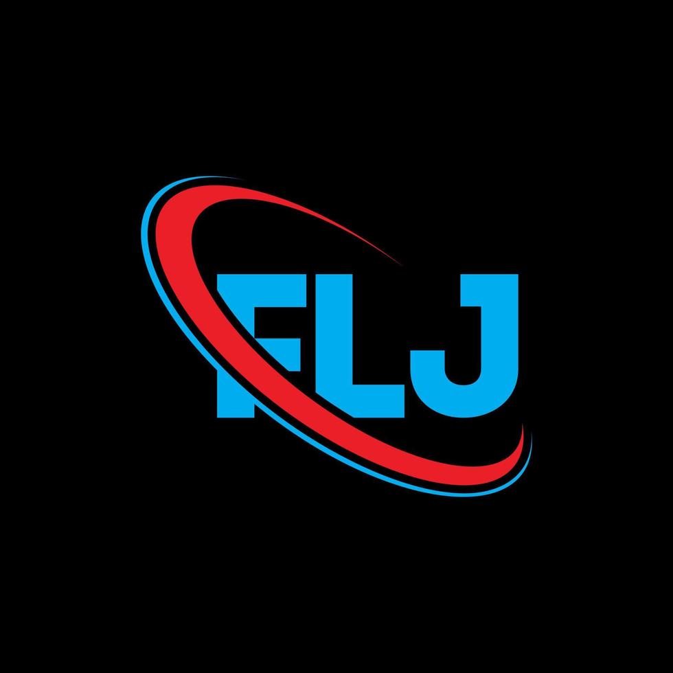 logotipo flj. carta fj. design de logotipo de carta flj. iniciais flj logotipo ligado com círculo e logotipo monograma maiúsculo. flj tipografia para marca de tecnologia, negócios e imóveis. vetor