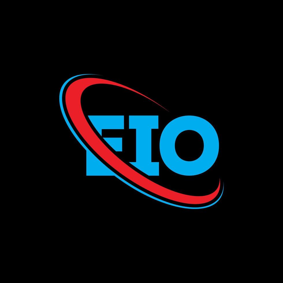 logotipo do eio. carta ei. design de logotipo de carta eio. iniciais eio logotipo ligado com círculo e logotipo monograma maiúsculo. tipografia eio para marca de tecnologia, negócios e imóveis. vetor