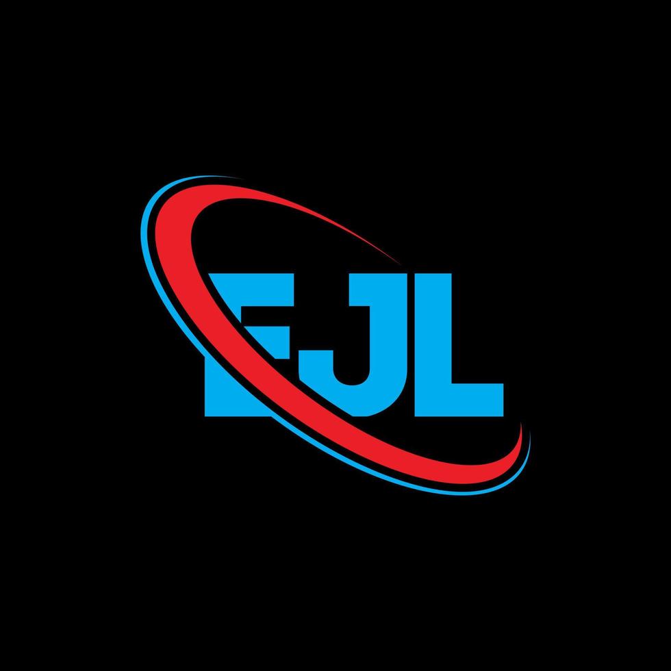 logo ejl. carta ejl. design de logotipo de carta ejl. iniciais ejl logotipo ligado com círculo e logotipo monograma maiúsculo. ejl tipografia para marca de tecnologia, negócios e imóveis. vetor