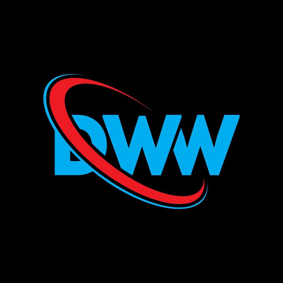 logotipo dw. letra dw. design de logotipo de letra dww. iniciais dww logotipo ligado com círculo e logotipo monograma em maiúsculas. tipografia dww para marca de tecnologia, negócios e imóveis. vetor