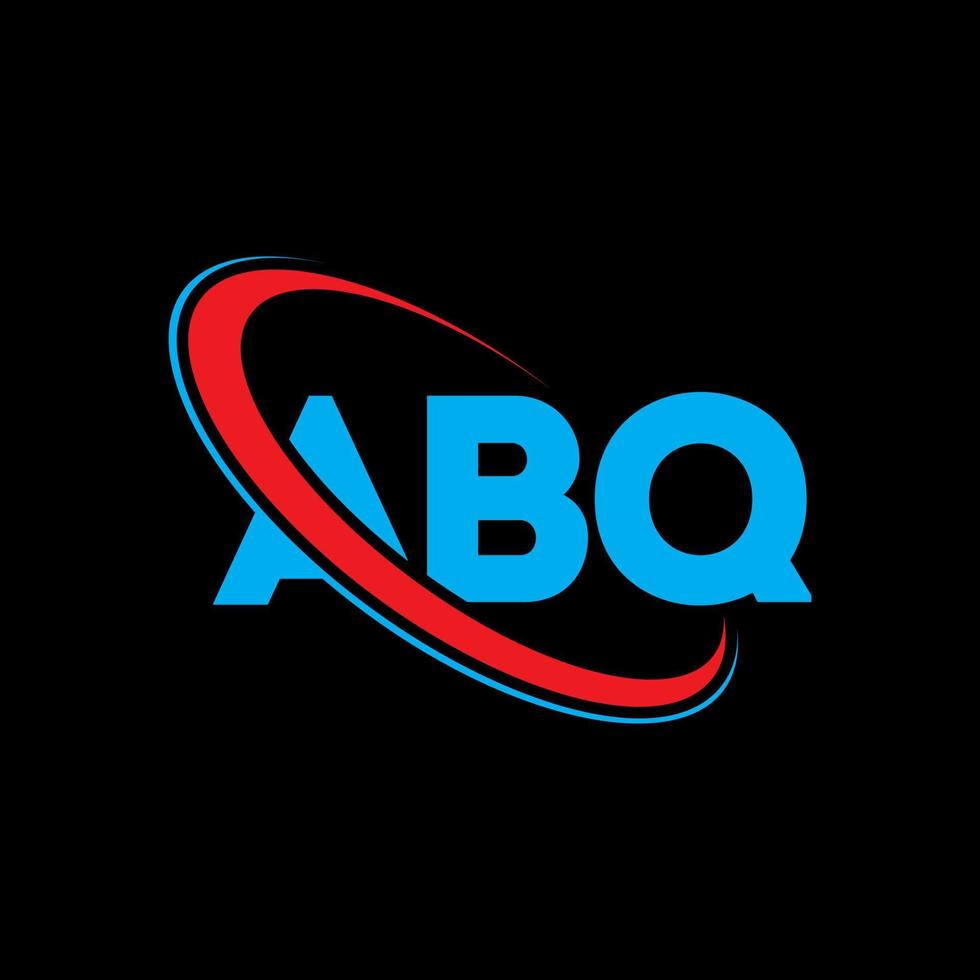 logotipo abq. carta abq. design de logotipo de letra abq. logo abq iniciais vinculados com o logotipo do monograma em letras maiúsculas e círculo. tipografia abq para marca de tecnologia, negócios e imóveis. vetor