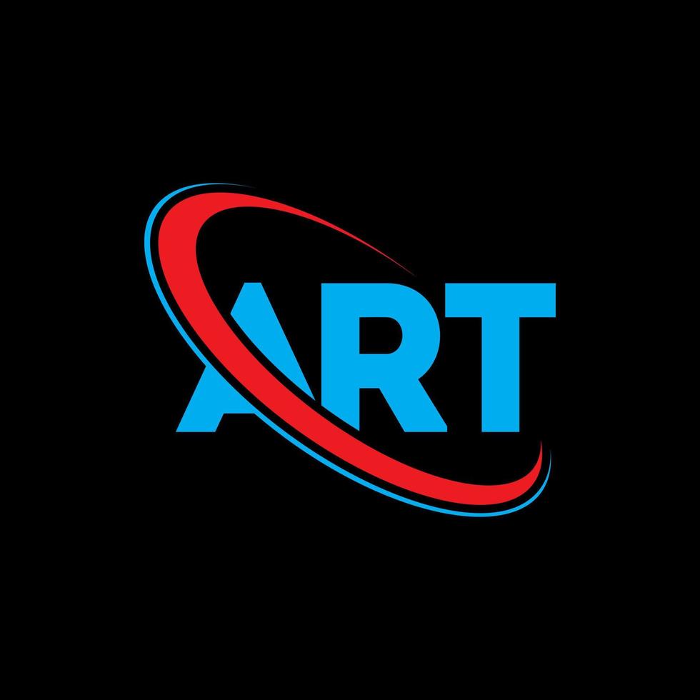 logotipo da arte. carta de arte. design de logotipo de carta de arte. logo da arte das iniciais ligado com o logotipo do monograma do círculo e do maiúsculo. tipografia artística para marca de tecnologia, negócios e imóveis. vetor