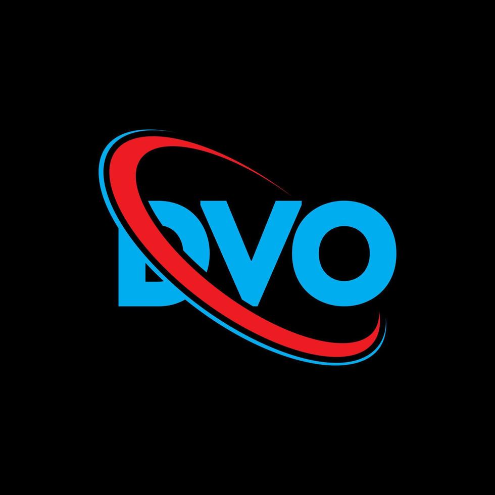 logotipo dvo. carta dvo. design de logotipo de carta dvo. iniciais dvo logotipo ligado com círculo e logotipo monograma maiúsculo. tipografia dvo para marca de tecnologia, negócios e imóveis. vetor