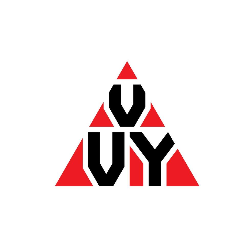 design de logotipo de letra de triângulo vvy com forma de triângulo. monograma de design de logotipo de triângulo vvy. modelo de logotipo de vetor de triângulo vvy com cor vermelha. logotipo triangular vvy logotipo simples, elegante e luxuoso.