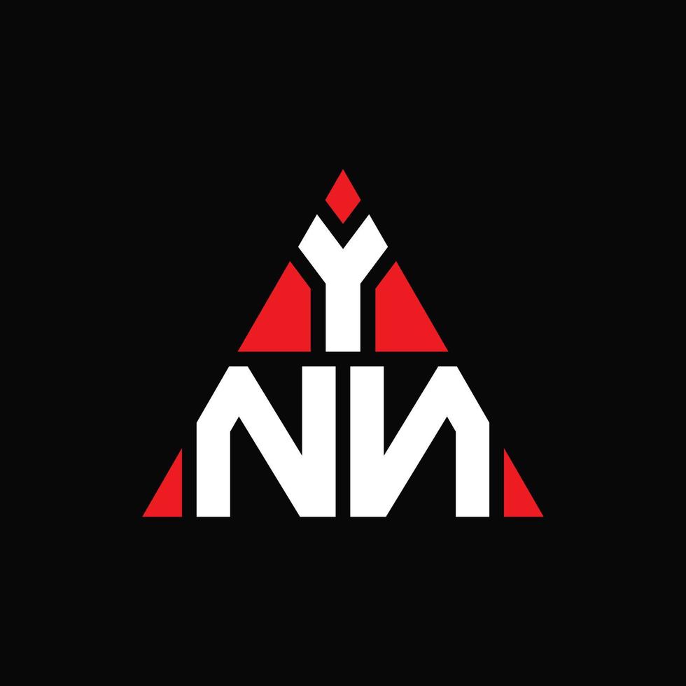 design de logotipo de letra triângulo ynn com forma de triângulo. monograma de design de logotipo de triângulo ynn. modelo de logotipo de vetor de triângulo ynn com cor vermelha. ynn logotipo triangular logotipo simples, elegante e luxuoso.
