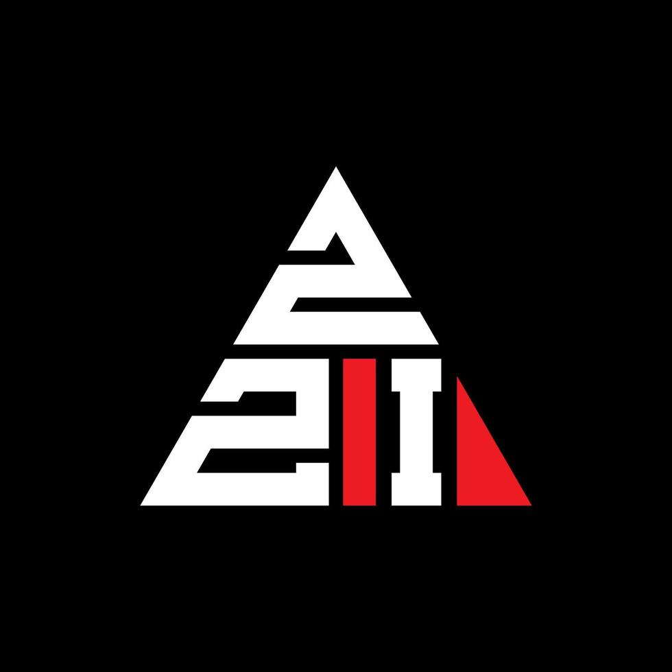design de logotipo de letra de triângulo zzi com forma de triângulo. monograma de design de logotipo de triângulo zzi. modelo de logotipo de vetor de triângulo zzi com cor vermelha. logotipo triangular zzi logotipo simples, elegante e luxuoso.