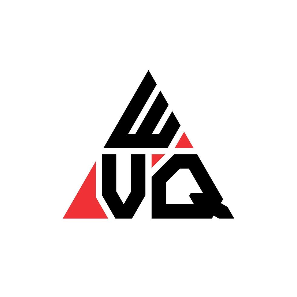 design de logotipo de letra de triângulo wvq forma de triângulo wvqh. monograma de design de logotipo de triângulo wvq. modelo de logotipo de vetor de triângulo wvq cor vermelha wvqh. logotipo triangular wvq logotipo simples, elegante e luxuoso. wvq