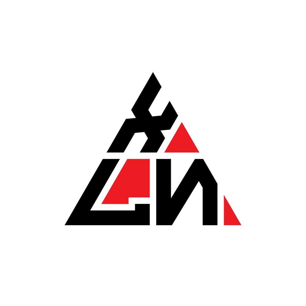 design de logotipo de letra de triângulo xln com forma de triângulo. Monograma de design de logotipo de triângulo xln. modelo de logotipo de vetor de triângulo xln com cor vermelha. xln logotipo triangular simples, elegante e luxuoso.