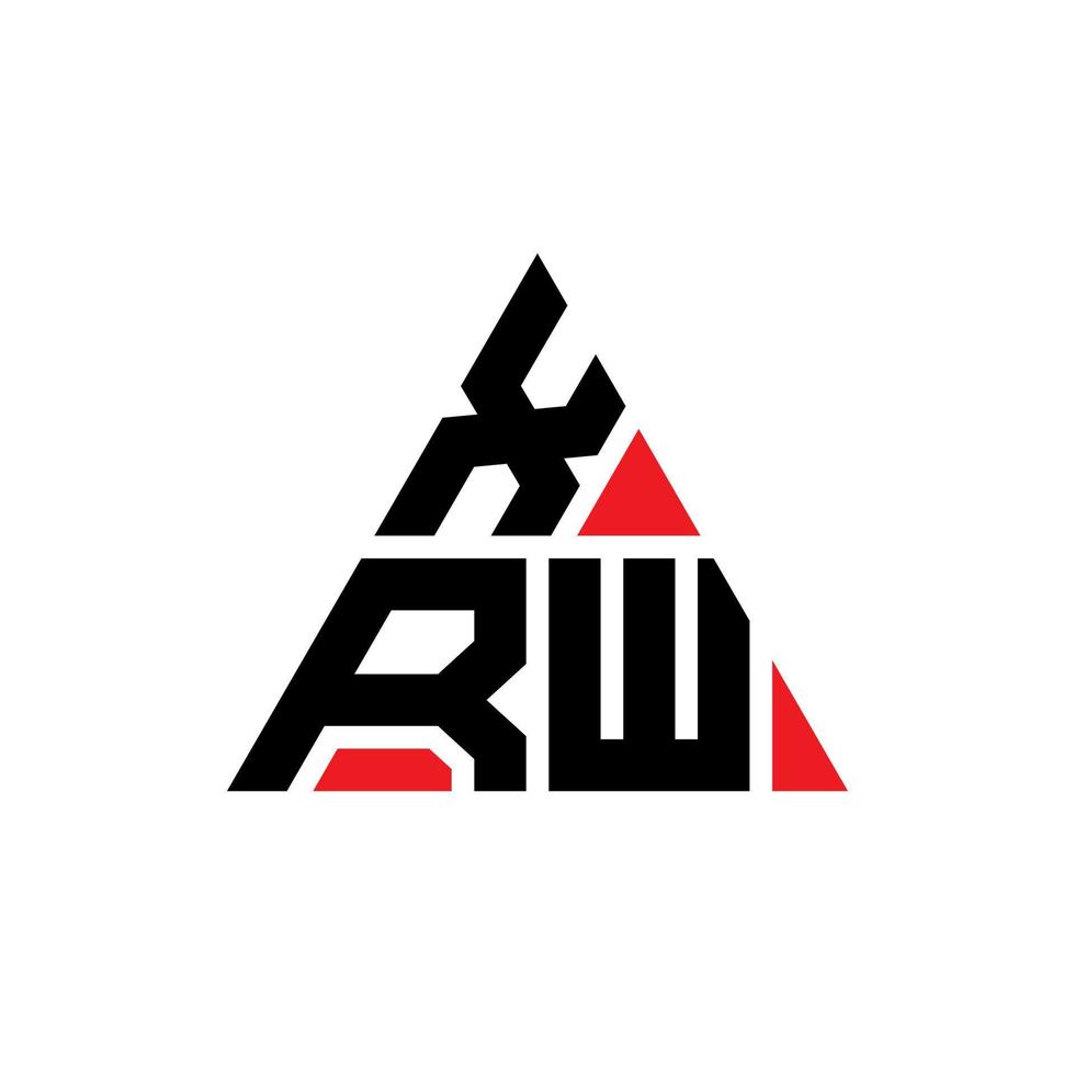 design de logotipo de letra de triângulo xrw com forma de triângulo. monograma de design de logotipo de triângulo xrw. modelo de logotipo de vetor de triângulo xrw com cor vermelha. logotipo triangular xrw logotipo simples, elegante e luxuoso.
