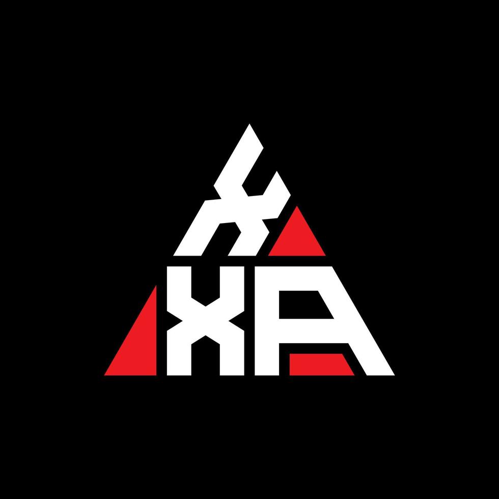 design de logotipo de letra de triângulo xxa com forma de triângulo. monograma de design de logotipo de triângulo xxa. xxa modelo de logotipo de vetor triângulo com cor vermelha. xxa logotipo triangular logotipo simples, elegante e luxuoso.