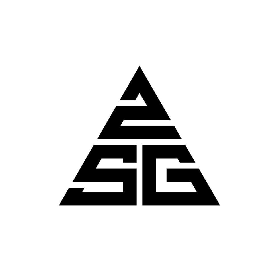 design de logotipo de letra de triângulo zsg com forma de triângulo. monograma de design de logotipo de triângulo zsg. modelo de logotipo de vetor de triângulo zsg com cor vermelha. logotipo triangular zsg logotipo simples, elegante e luxuoso.