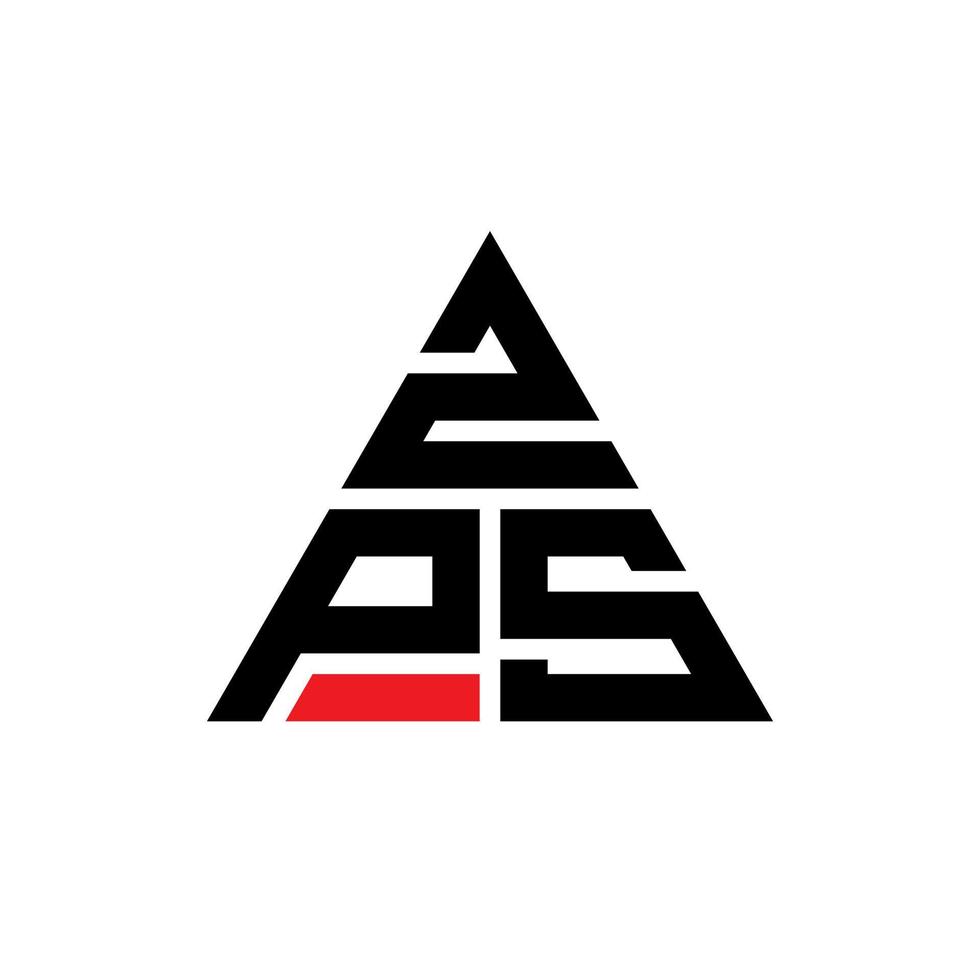 design de logotipo de letra de triângulo zps com forma de triângulo. monograma de design de logotipo de triângulo zps. modelo de logotipo de vetor de triângulo zps com cor vermelha. logotipo triangular zps logotipo simples, elegante e luxuoso.