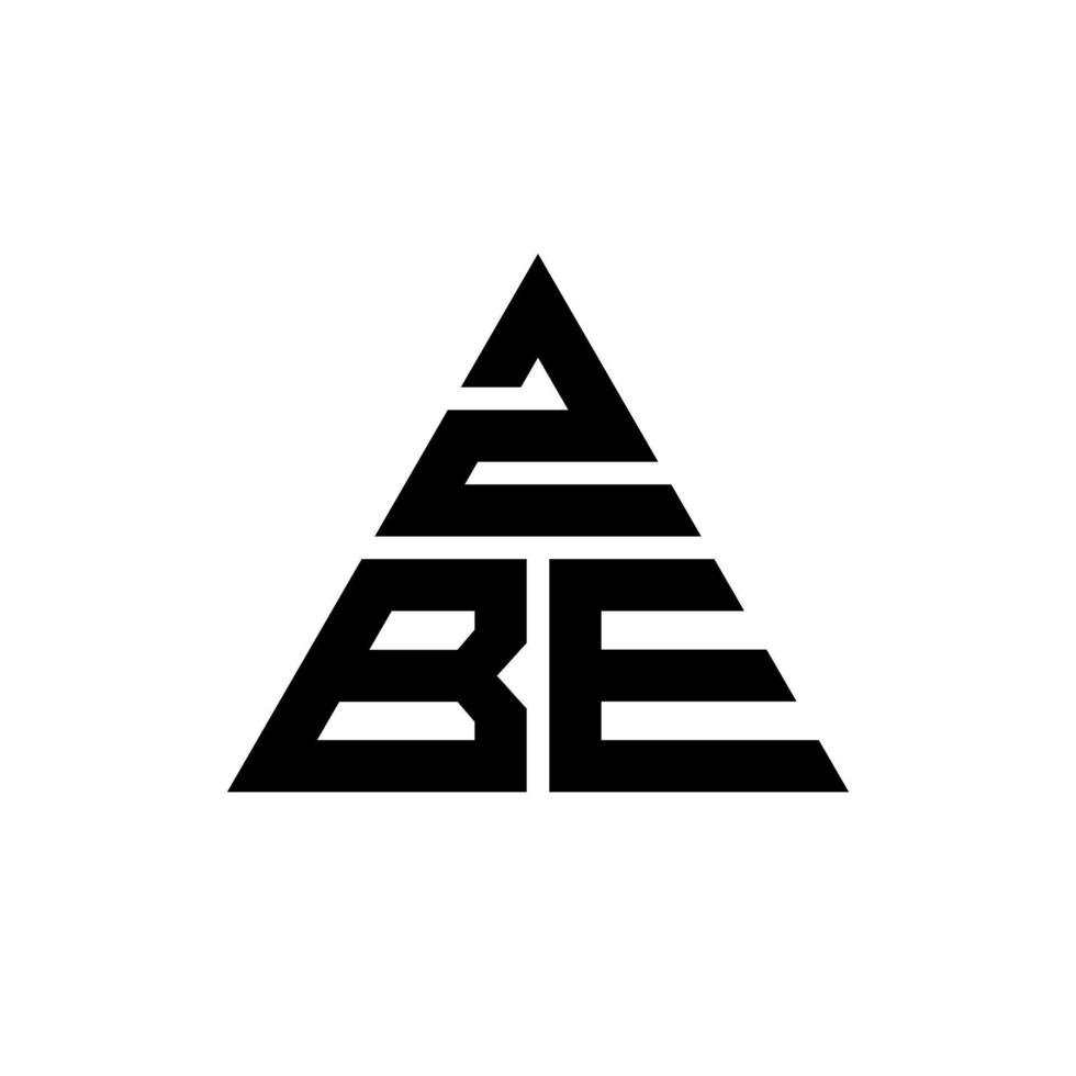 design de logotipo de letra de triângulo zbe com forma de triângulo. monograma de design de logotipo de triângulo zbe. modelo de logotipo de vetor de triângulo zbe com cor vermelha. logotipo triangular zbe logotipo simples, elegante e luxuoso.