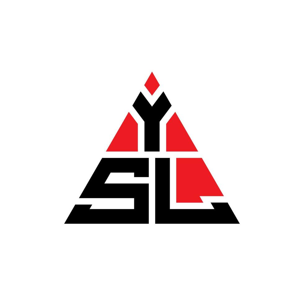 design de logotipo de letra triângulo ysl com forma de triângulo. monograma de design de logotipo de triângulo ysl. modelo de logotipo de vetor triângulo ysl com cor vermelha. ysl logotipo triangular logotipo simples, elegante e luxuoso.