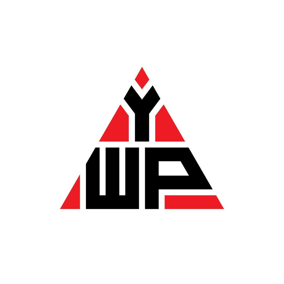 design de logotipo de letra triângulo ywp com forma de triângulo. monograma de design de logotipo de triângulo ywp. modelo de logotipo de vetor triângulo ywp com cor vermelha. logotipo triangular ywp logotipo simples, elegante e luxuoso.