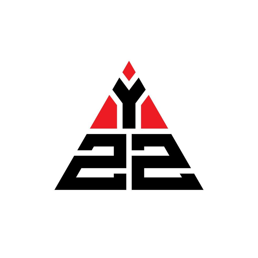 design de logotipo de letra triângulo yzz com forma de triângulo. monograma de design de logotipo de triângulo yzz. modelo de logotipo de vetor de triângulo yzz com cor vermelha. logotipo triangular yzz logotipo simples, elegante e luxuoso.