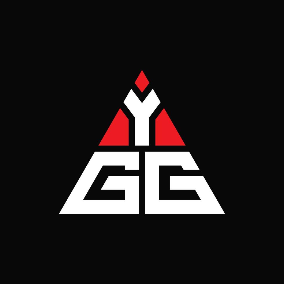 design de logotipo de letra triângulo ygg com forma de triângulo. monograma de design de logotipo de triângulo ygg. modelo de logotipo de vetor de triângulo ygg com cor vermelha. logotipo triangular ygg logotipo simples, elegante e luxuoso.
