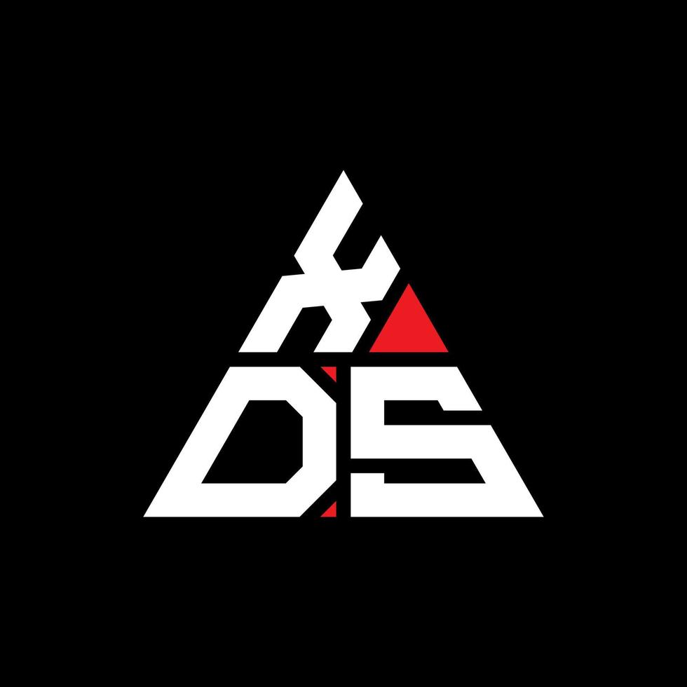 design de logotipo de letra de triângulo xds com forma de triângulo. monograma de design de logotipo de triângulo xds. modelo de logotipo de vetor de triângulo xds com cor vermelha. logotipo triangular xds logotipo simples, elegante e luxuoso.