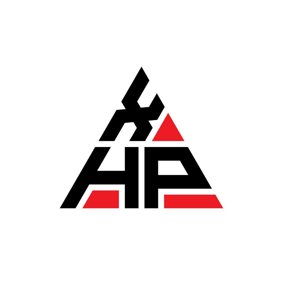 design de logotipo de letra de triângulo xhp com forma de triângulo. monograma de design de logotipo de triângulo xhp. modelo de logotipo de vetor de triângulo xhp com cor vermelha. logotipo triangular xhp logotipo simples, elegante e luxuoso.