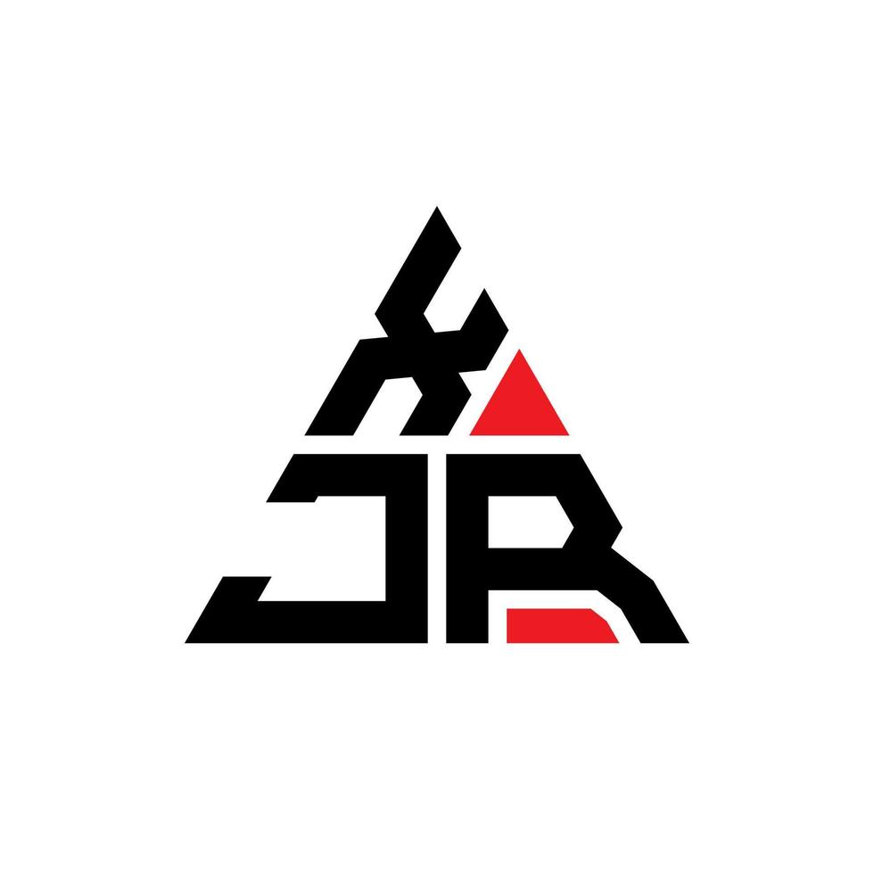 design de logotipo de letra de triângulo xjr com forma de triângulo. monograma de design de logotipo de triângulo xjr. modelo de logotipo de vetor de triângulo xjr com cor vermelha. xjr logotipo triangular logotipo simples, elegante e luxuoso.