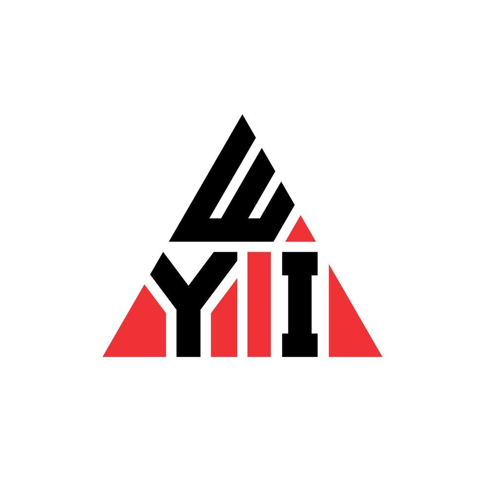 design de logotipo de letra triângulo wyi com forma de triângulo. monograma de design de logotipo de triângulo wyi. modelo de logotipo de vetor triângulo wyi com cor vermelha. logotipo triangular wyi logotipo simples, elegante e luxuoso.