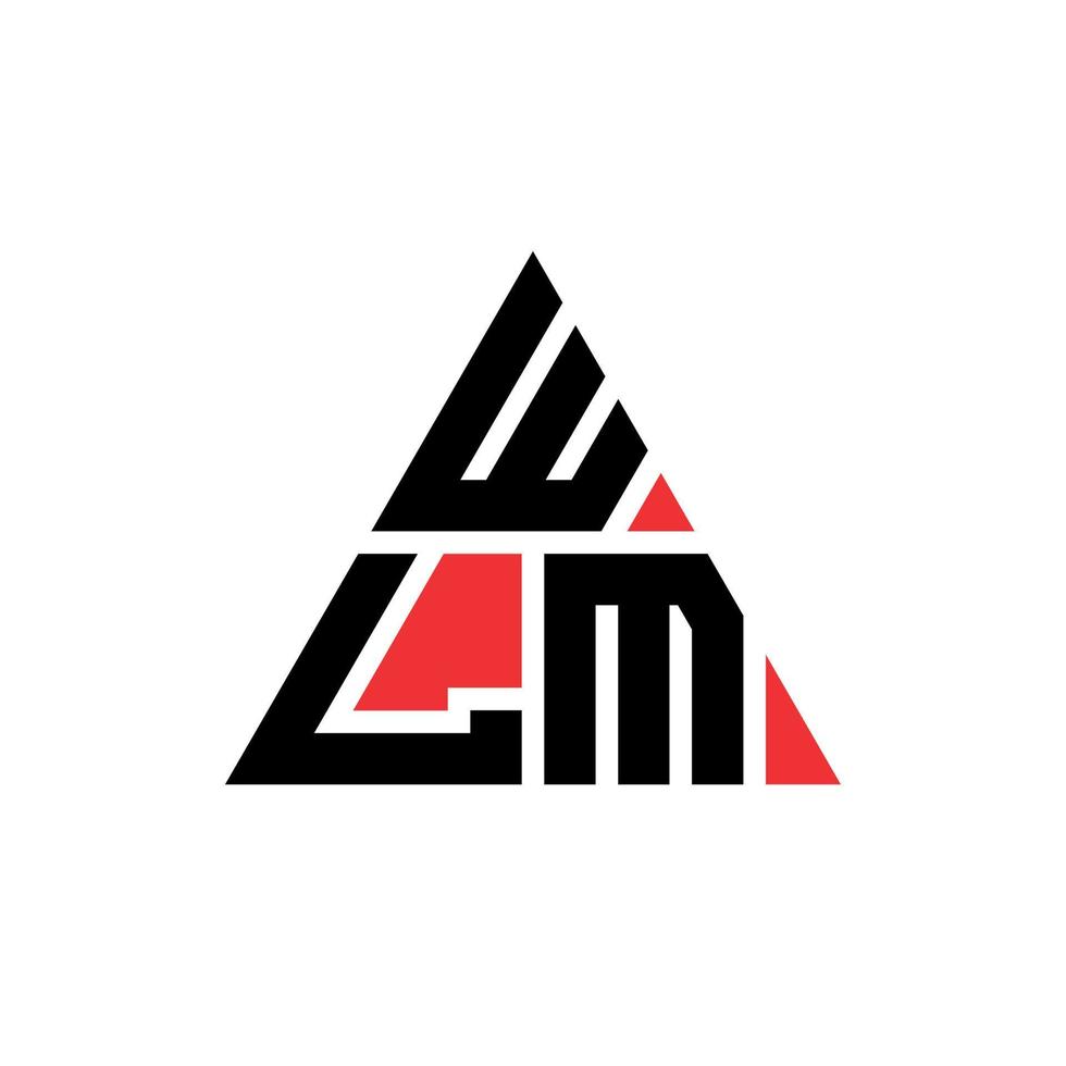 design de logotipo de letra triângulo wlm com forma de triângulo. monograma de design de logotipo de triângulo wlm. modelo de logotipo de vetor de triângulo wlm com cor vermelha. logotipo triangular wlm logotipo simples, elegante e luxuoso.