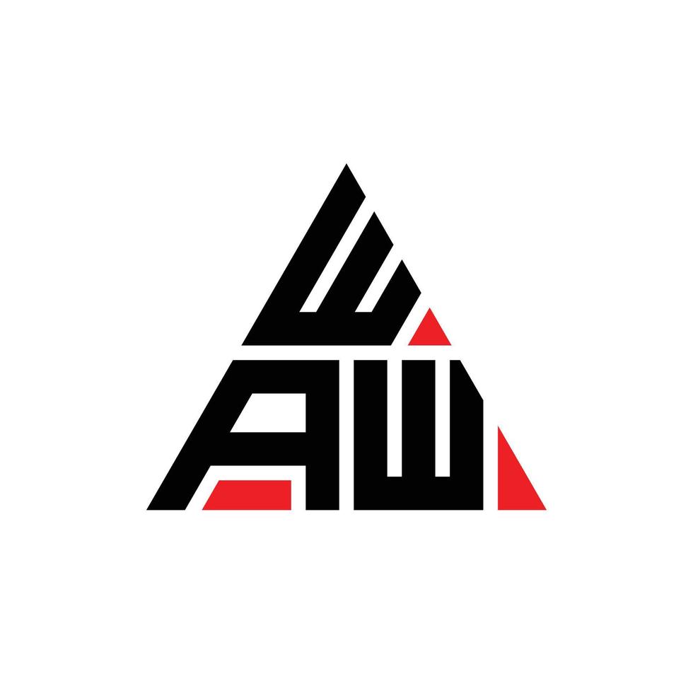 waw design de logotipo de letra de triângulo com forma de triângulo. waw monograma de design de logotipo de triângulo. waw modelo de logotipo de vetor triângulo com cor vermelha. waw logotipo triangular logotipo simples, elegante e luxuoso. uau