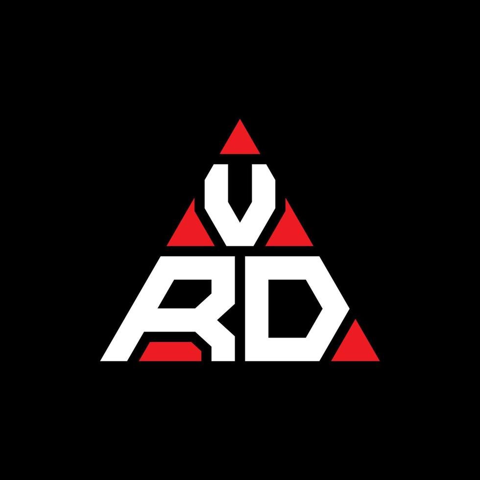 design de logotipo de letra de triângulo vrd com forma de triângulo. monograma de design de logotipo de triângulo vrd. modelo de logotipo de vetor de triângulo vrd com cor vermelha. vrd logotipo triangular logotipo simples, elegante e luxuoso.