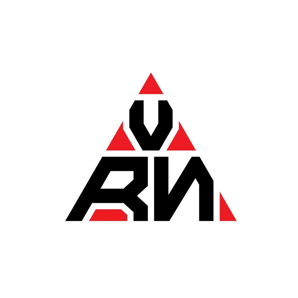 design de logotipo de letra de triângulo vrn com forma de triângulo. monograma de design de logotipo de triângulo vrn. modelo de logotipo de vetor de triângulo vrn com cor vermelha. logotipo triangular vrn logotipo simples, elegante e luxuoso.