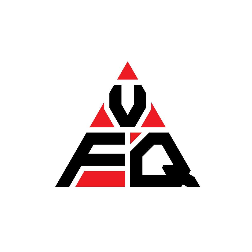 design de logotipo de letra de triângulo vfq com forma de triângulo. monograma de design de logotipo de triângulo vfq. modelo de logotipo de vetor de triângulo vfq com cor vermelha. logotipo triangular vfq logotipo simples, elegante e luxuoso.