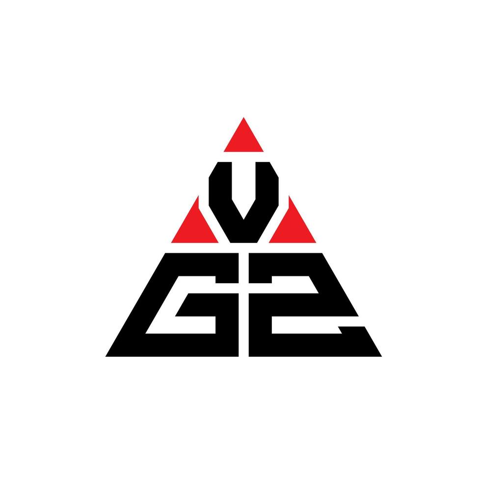design de logotipo de letra de triângulo vgz com forma de triângulo. monograma de design de logotipo de triângulo vgz. modelo de logotipo de vetor de triângulo vgz com cor vermelha. logotipo triangular vgz logotipo simples, elegante e luxuoso.
