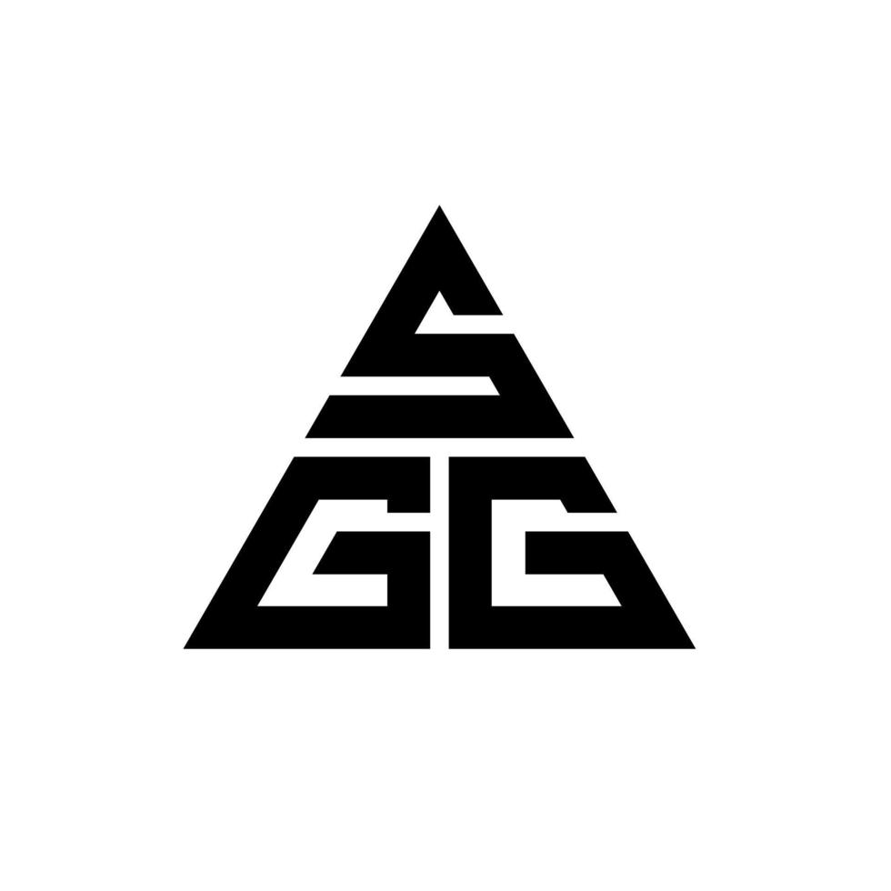 design de logotipo de letra triângulo sgg com forma de triângulo. monograma de design de logotipo de triângulo sgg. modelo de logotipo de vetor de triângulo sgg com cor vermelha. sgg logotipo triangular logotipo simples, elegante e luxuoso.