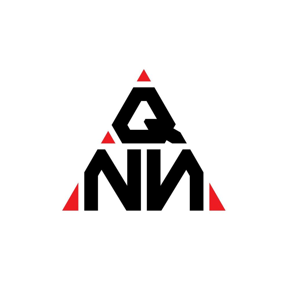 design de logotipo de letra de triângulo qnn com forma de triângulo. monograma de design de logotipo de triângulo qnn. modelo de logotipo de vetor de triângulo qnn com cor vermelha. qnn logotipo triangular logotipo simples, elegante e luxuoso.