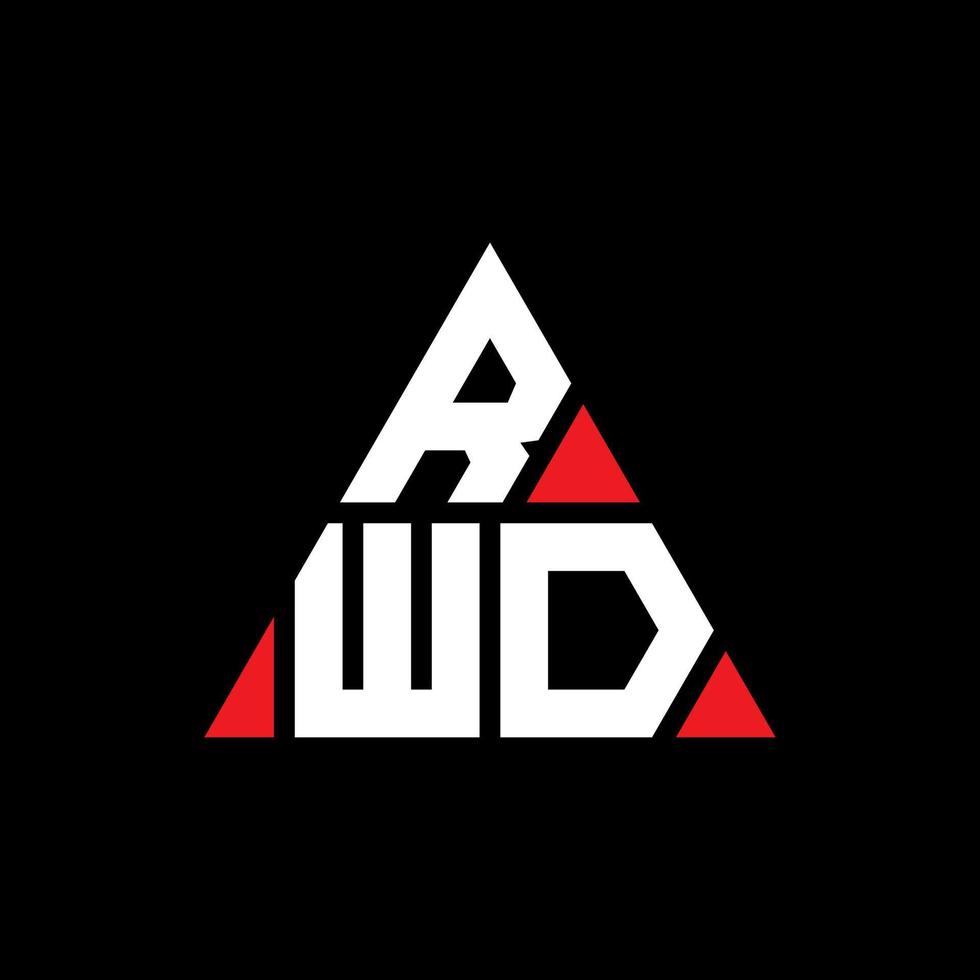 design de logotipo de letra triângulo rwd com forma de triângulo. monograma de design de logotipo de triângulo rwd. modelo de logotipo de vetor triângulo rwd com cor vermelha. logotipo triangular rwd logotipo simples, elegante e luxuoso.