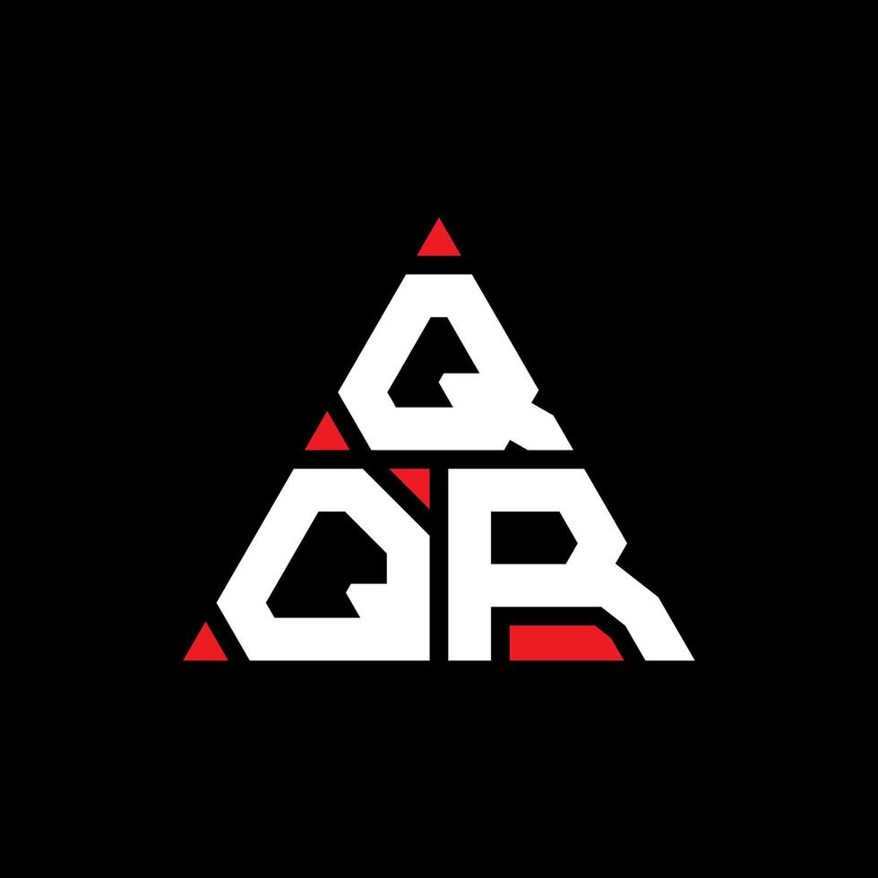 design de logotipo de letra de triângulo qqr com forma de triângulo. monograma de design de logotipo de triângulo qqr. modelo de logotipo de vetor de triângulo qqr com cor vermelha. qqr logotipo triangular logotipo simples, elegante e luxuoso.