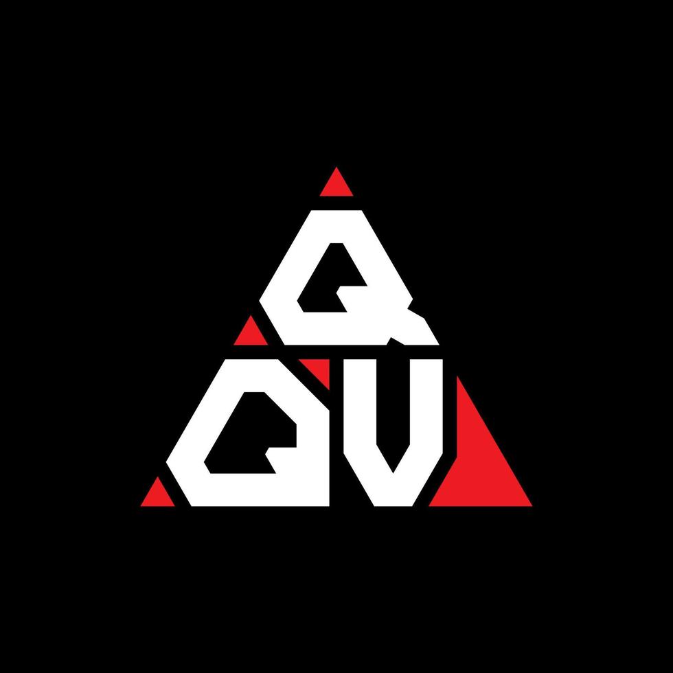 design de logotipo de letra de triângulo qqv com forma de triângulo. monograma de design de logotipo de triângulo qqv. modelo de logotipo de vetor de triângulo qqv com cor vermelha. logotipo triangular qqv logotipo simples, elegante e luxuoso.