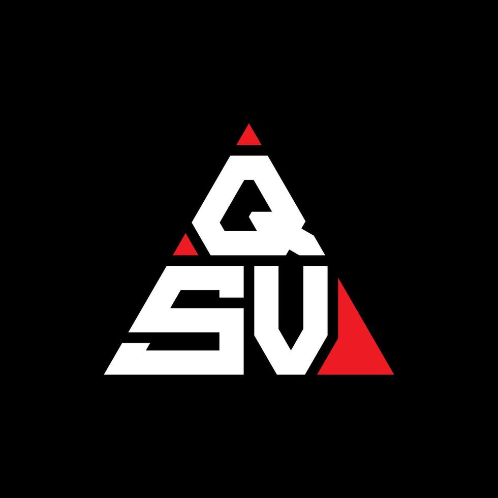 design de logotipo de letra de triângulo qsu com forma de triângulo. monograma de design de logotipo de triângulo qsu. modelo de logotipo de vetor de triângulo qsu com cor vermelha. qsu logotipo triangular logotipo simples, elegante e luxuoso.