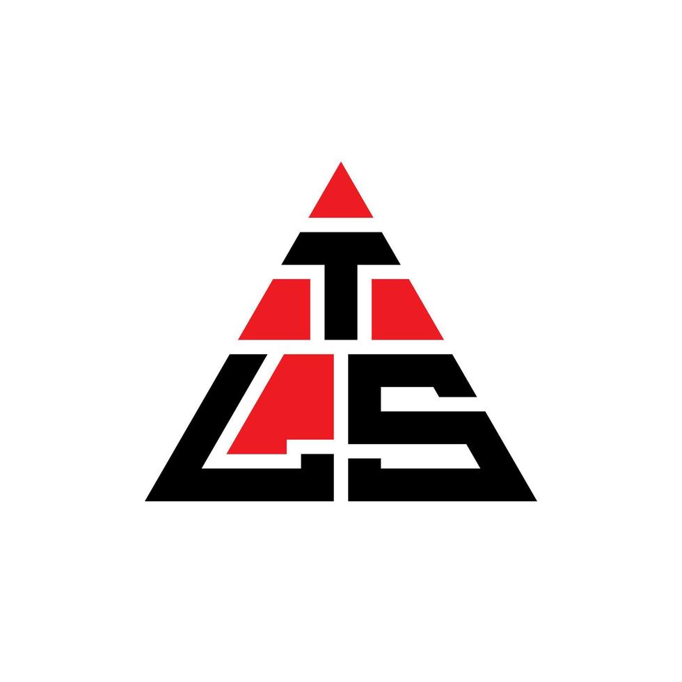 design de logotipo de letra de triângulo tls com forma de triângulo. monograma de design de logotipo de triângulo tls. modelo de logotipo de vetor de triângulo tls com cor vermelha. tls logotipo triangular logotipo simples, elegante e luxuoso.
