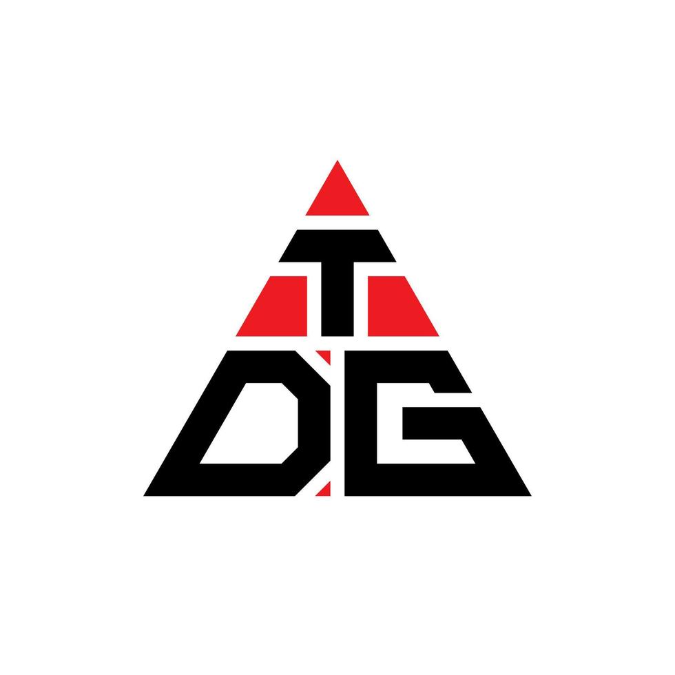 design de logotipo de letra de triângulo tdg com forma de triângulo. monograma de design de logotipo de triângulo tdg. modelo de logotipo de vetor triângulo tdg com cor vermelha. tdg logotipo triangular logotipo simples, elegante e luxuoso.