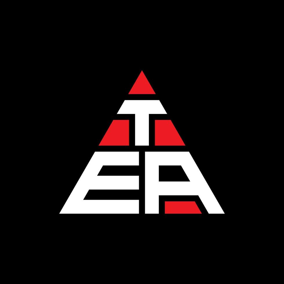 design de logotipo de letra de triângulo de chá com forma de triângulo. monograma de design de logotipo de triângulo de chá. modelo de logotipo de vetor de triângulo de chá com cor vermelha. chá logotipo triangular logotipo simples, elegante e luxuoso.