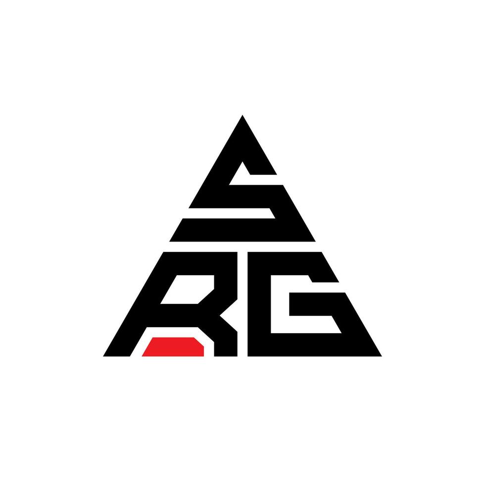 design de logotipo de letra triângulo srg com forma de triângulo. monograma de design de logotipo srg triângulo. modelo de logotipo de vetor srg triângulo com cor vermelha. srg logotipo triangular logotipo simples, elegante e luxuoso.