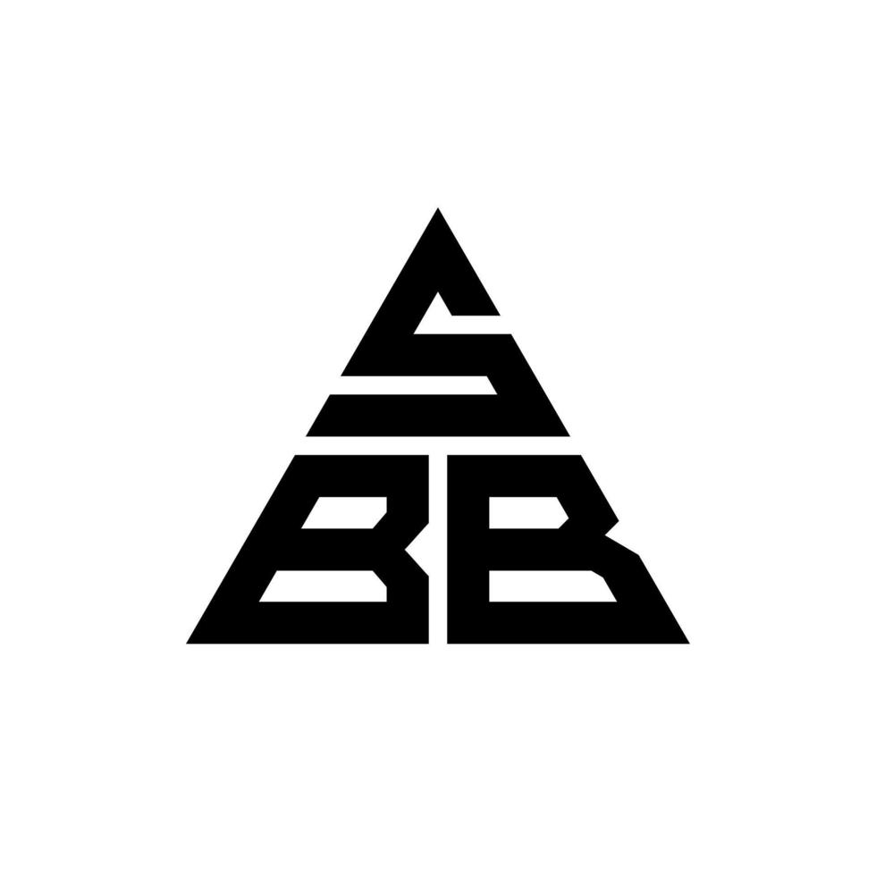 design de logotipo de letra triângulo sbb com forma de triângulo. monograma de design de logotipo de triângulo sbb. modelo de logotipo de vetor triângulo sbb com cor vermelha. logotipo triangular sbb logotipo simples, elegante e luxuoso.